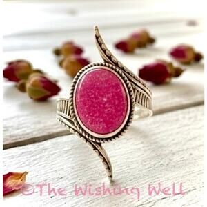 Boutique Artisan: Bench-Made Pink Balloon Opal & Heavy Gauge Silver Ring Size 8